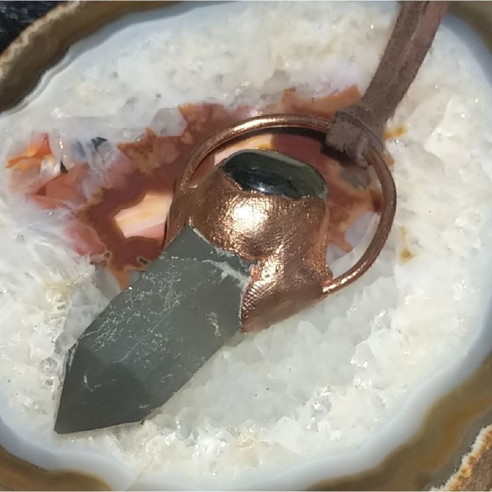 'Hexling' Purple Labradorite Smokey Quartz Amulet - Picture 2 of 7